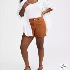 Torrid Tan High Waist Shorts